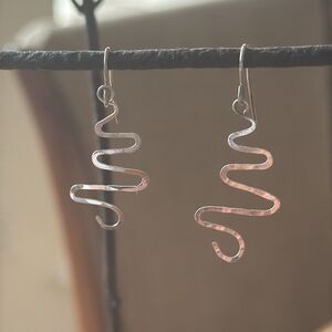 Stylish Silver Wave Earrings